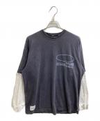 WTAPSダブルタップス）の古着「SLDR / LS / COTTON レイヤードカットソー」｜グレー