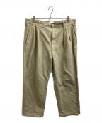 WTAPSダブルタップス）の古着「25AW Trousers Cotton. Backsatin パンツ / 252CWDT PTM07」｜ベージュ