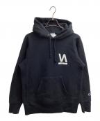 Champion REVERSE WEAVE×UNDERCOVERチャンピオン リバース ウィーブ×アンダーカバー）の古着「VARIOUS ARTISTS プルオーバーパーカー　/　C8-Z112」｜ブラック