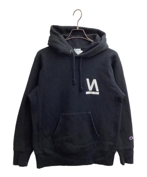 Champion REVERSE WEAVE（チャンピオン リバース ウィーブ）Champion REVERSE WEAVE (チャンピオン リバース ウィーブ) UNDERCOVER (アンダーカバー) VARIOUS ARTISTS プルオーバーパーカー　/　C8-Z112 ブラック サイズ:Lの古着・服飾アイテム