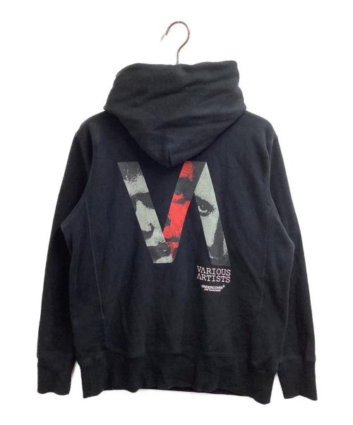 Champion REVERSE WEAVE（チャンピオン リバース ウィーブ）Champion REVERSE WEAVE (チャンピオン リバース ウィーブ) UNDERCOVER (アンダーカバー) VARIOUS ARTISTS プルオーバーパーカー　/　C8-Z112 ブラック サイズ:Lの古着・服飾アイテム