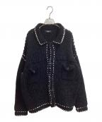 glambグラム）の古着「Stitch Knit JKT」｜ブラック