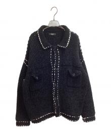 glamb（グラム）の古着「Stitch Knit JKT」｜ブラック