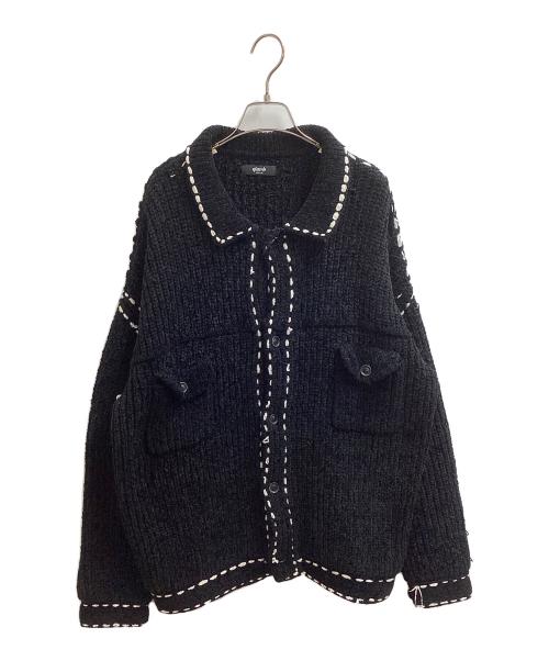 glamb（グラム）glamb (グラム) Stitch Knit JKT ブラック サイズ:Mの古着・服飾アイテム