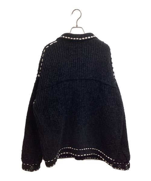 glamb（グラム）glamb (グラム) Stitch Knit JKT ブラック サイズ:Mの古着・服飾アイテム