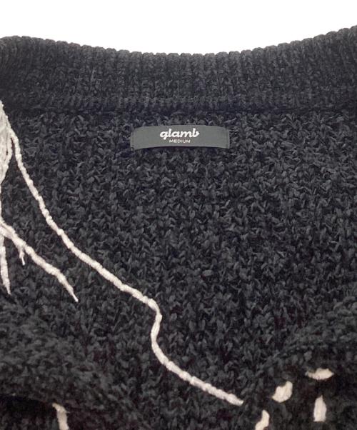 glamb（グラム）glamb (グラム) Stitch Knit JKT ブラック サイズ:Mの古着・服飾アイテム
