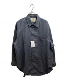 MAISON SPECIAL（メゾンスペシャル）の古着「Chambray Washable Wool Prime-Over Regular Collar Shirt Coat」｜グレー