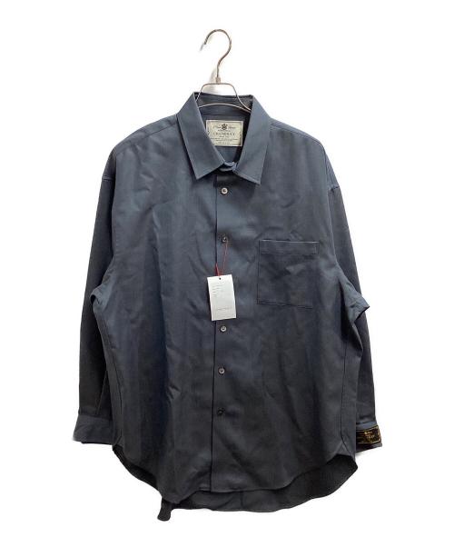 MAISON SPECIAL（メゾンスペシャル）MAISON SPECIAL (メゾンスペシャル) Chambray Washable Wool Prime-Over Regular Collar Shirt Coat グレー サイズ:2の古着・服飾アイテム
