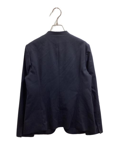 UNTITLED（アンタイトル）UNTITLED (アンタイトル) レジェールギャバ 背抜きカラーレスジャケット / 153-41043 ネイビー サイズ:3の古着・服飾アイテム