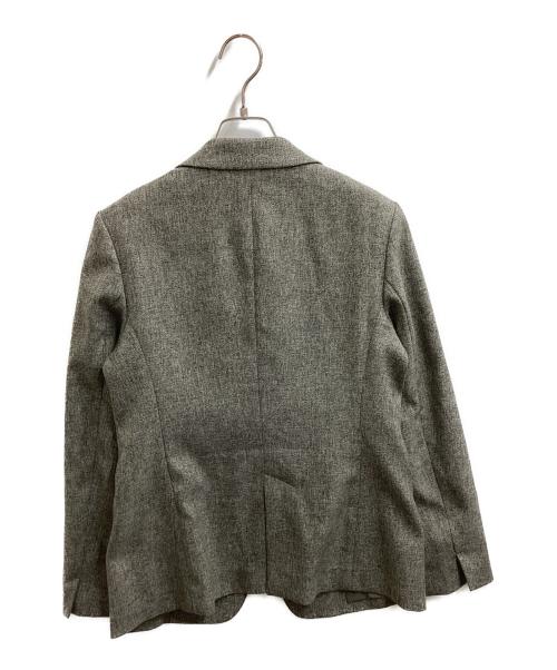 23区（ニジュウサンク）23区 (ニジュウサンク) ウールライクカルゼ テーラード ジャケット グレー サイズ:40の古着・服飾アイテム