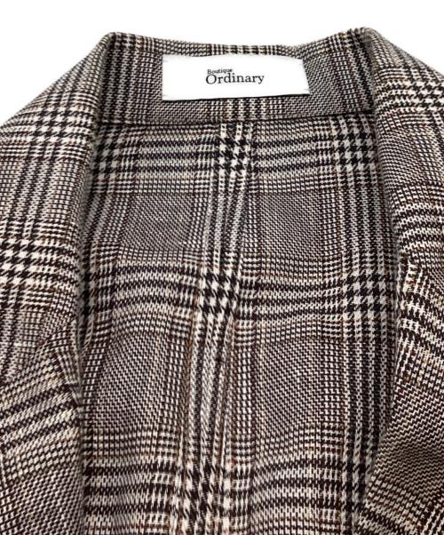 boutique ordinary（ブティークオーディナリー）BOUTIQUE ORDINARY (ブティークオーディナリー) Chou-Chou Sleeve Double Jacket / シュシュスリーブダブルジャケット / BO24-524J グレーの古着・服飾アイテム