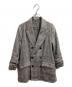 BOUTIQUE ORDINARY（ブティークオーディナリー）の古着「Chou-Chou Sleeve Double Jacket / シュシュスリーブダブルジャケット / BO24-524J」｜グレー