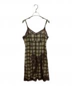 SLYスライ）の古着「TRIMMING LACE RIBBON CAMI ワンピース　/　030ISZ33-2381」｜ベージュ