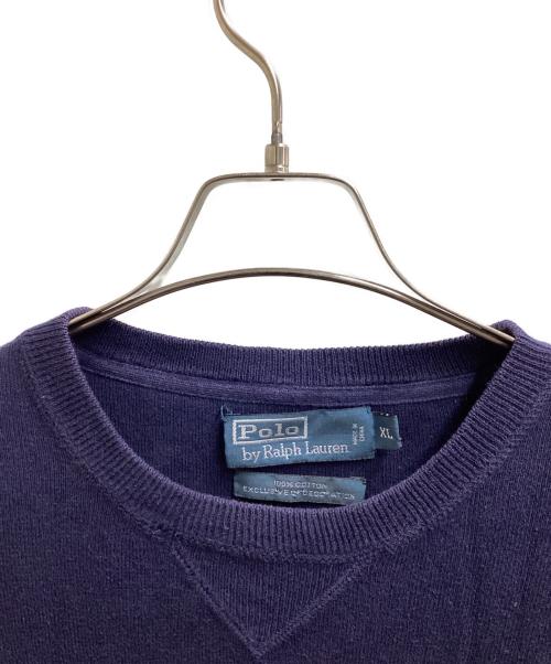 POLO RALPH LAUREN（ポロ・ラルフローレン）POLO RALPH LAUREN (ポロ・ラルフローレン) クルーネックニット / EXCULUSIVE OF DECORATION ネイビー サイズ:XLの古着・服飾アイテム