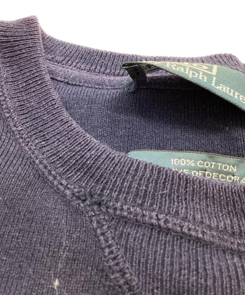 POLO RALPH LAUREN（ポロ・ラルフローレン）POLO RALPH LAUREN (ポロ・ラルフローレン) クルーネックニット / EXCULUSIVE OF DECORATION ネイビー サイズ:XLの古着・服飾アイテム