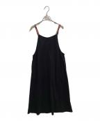 BLUE LABEL CRESTBRIDGEブルーレーベルクレストブリッジ）の古着「ハイカウントシルケットポンチエプロンドレス / 55J57-750-09」｜ブラック