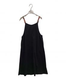 BLUE LABEL CRESTBRIDGE（ブルーレーベルクレストブリッジ）の古着「ハイカウントシルケットポンチエプロンドレス / 55J57-750-09」｜ブラック
