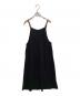 BLUE LABEL CRESTBRIDGE（ブルーレーベルクレストブリッジ）の古着「ハイカウントシルケットポンチエプロンドレス / 55J57-750-09」｜ブラック