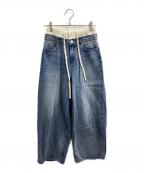 TODAYFULトゥデイフル）の古着「Layered Waist Denim / 12411402」｜ブルー