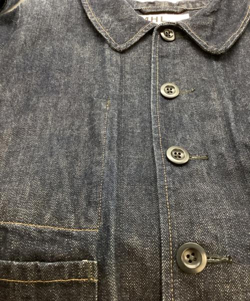 MHL（エムエイチエル）MHL (エムエイチエル) CANTON overalls (キャントンオーバーオールズ) ショートカバーオール / 595-6225501 インディゴ サイズ:36の古着・服飾アイテム