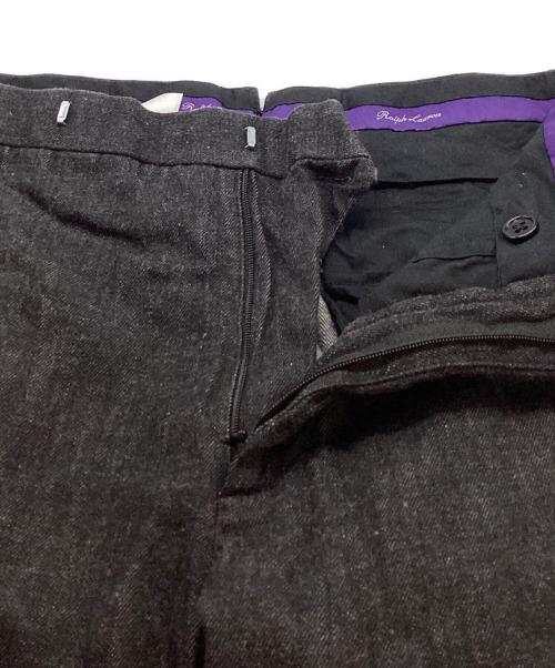 RALPH LAUREN Purple Label（ラルフ ローレン パープル レーベル）RALPH LAUREN PURPLE LABEL (ラルフ ローレン パープル レーベル) サイドラインデニムパンツ ブラック サイズ:38の古着・服飾アイテム