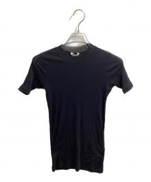 AURALEE（オーラリー）の古着「SUPER HIGH GAUGE SHEER RIB TEE　/　A24ST03HF」｜ブラック