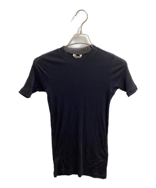 AURALEE（オーラリー）AURALEE (オーラリー) SUPER HIGH GAUGE SHEER RIB TEE　/　A24ST03HF ブラック サイズ:1の古着・服飾アイテム