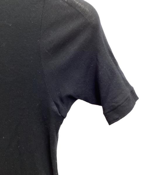 AURALEE（オーラリー）AURALEE (オーラリー) SUPER HIGH GAUGE SHEER RIB TEE　/　A24ST03HF ブラック サイズ:1の古着・服飾アイテム