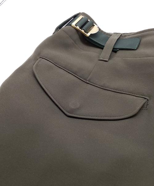sacai（サカイ）sacai (サカイ) ポリエステルベイカーパンツ オリーブ サイズ:2の古着・服飾アイテム