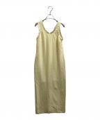 JOHN MASON SMITHジョンメイソンスミス）の古着「TRIACETATE POLYESTER PIPING TANK ONE PIACE」｜イエロー