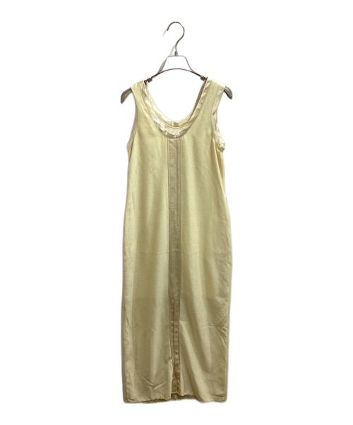 JOHN MASON SMITH（ジョンメイソンスミス）JOHN MASON SMITH (ジョンメイソンスミス) TRIACETATE POLYESTER PIPING TANK ONE PIACE イエロー サイズ:36の古着・服飾アイテム