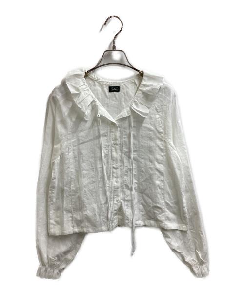 the Barnnet（ザ バーネット）the Barnnet (ザ バーネット) フリルブラウス ホワイト サイズ:FREEの古着・服飾アイテム