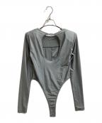 PRANK PROJECTプランクプロジェクト）の古着「Glossy Scuba Bodysuit / グロッシースキューバボディスーツ」｜グレー
