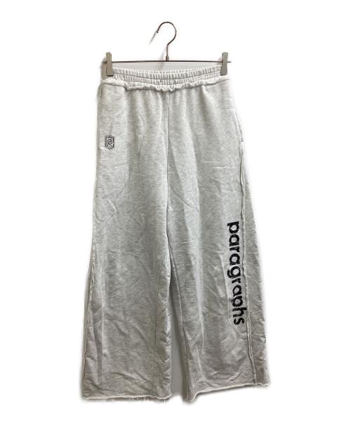 PRANK PROJECT（プランクプロジェクト）PRANK PROJECT (プランクプロジェクト) Paragraphs Logo Sweatpants  グレー サイズ:38の古着・服飾アイテム