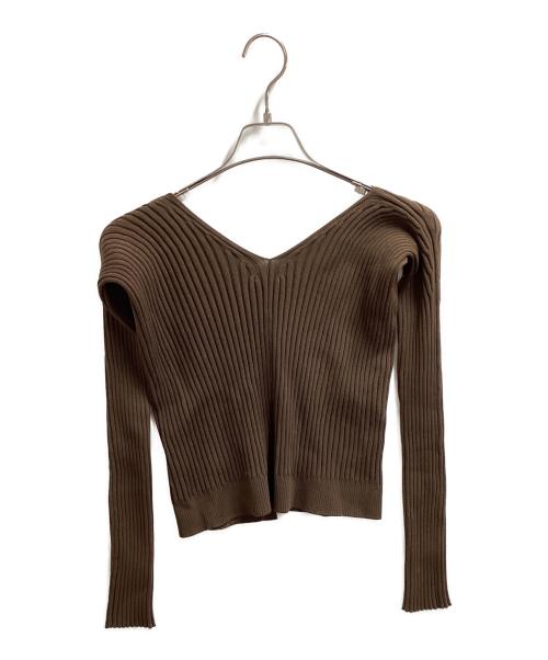jacquemus（ジャックムス）JACQUEMUS (ジャックムス) La maille Pralu longue / カーディガン ブラウン サイズ:36の古着・服飾アイテム