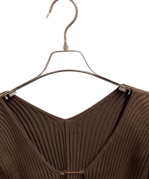 jacquemus（ジャックムス）JACQUEMUS (ジャックムス) La maille Pralu longue / カーディガン ブラウン サイズ:36の古着・服飾アイテム
