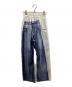 PRANK PROJECT（プランクプロジェクト）の古着「Denim Print Easy Pants / デニムプリントイージーパンツ / 31241465612」｜ホワイト×ブルー