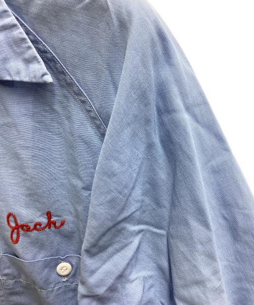 ELBECO（エルベコ）elbeco (エルベコ) ラグランボーリングシャツ / マチ付き / 50s～ ブルー サイズ:2の古着・服飾アイテム