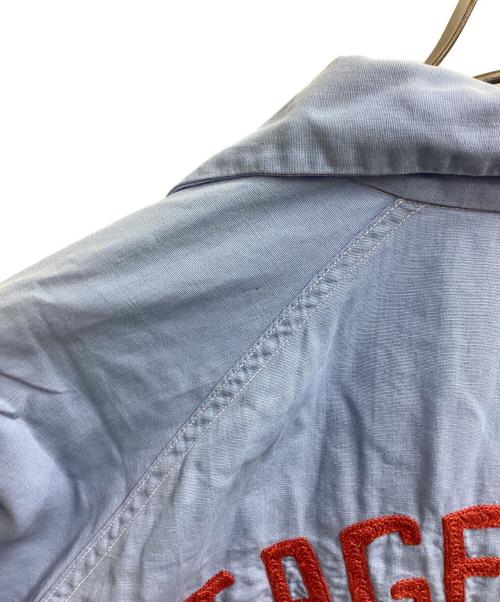 ELBECO（エルベコ）elbeco (エルベコ) ラグランボーリングシャツ / マチ付き / 50s～ ブルー サイズ:2の古着・服飾アイテム