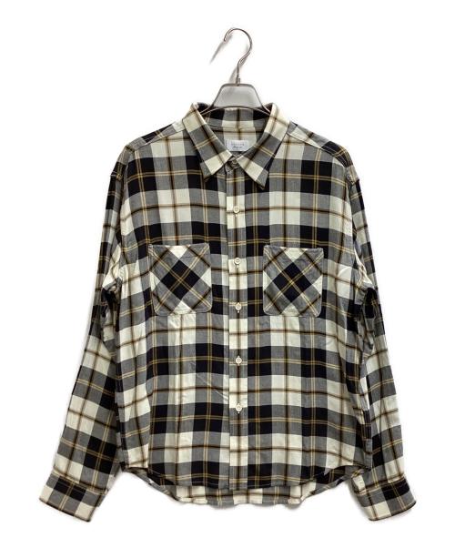 UNUSED（アンユーズド）UNUSED (アンユーズド) long sleeve rayon check shirt 