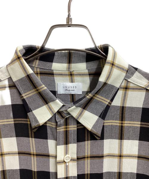 UNUSED（アンユーズド）UNUSED (アンユーズド) long sleeve rayon check shirt 