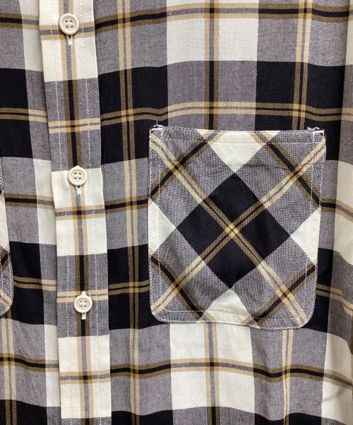 UNUSED（アンユーズド）UNUSED (アンユーズド) long sleeve rayon check shirt 