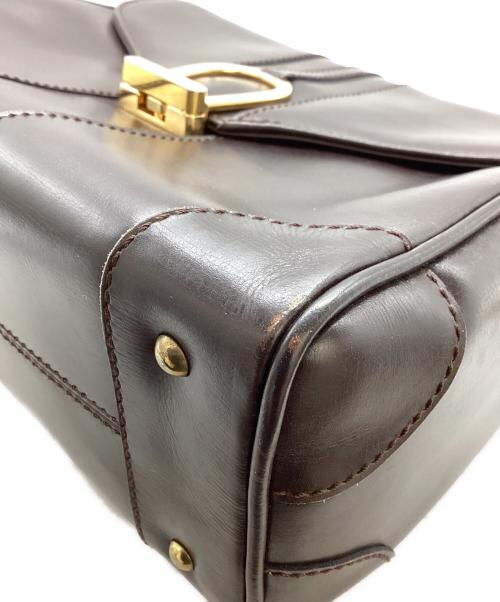 LAUNER LONDON（ロウナー ロンドン）Launer London (ロウナー ロンドン) ハンドバッグ ブラウンの古着・服飾アイテム