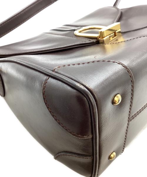 LAUNER LONDON（ロウナー ロンドン）Launer London (ロウナー ロンドン) ハンドバッグ ブラウンの古着・服飾アイテム