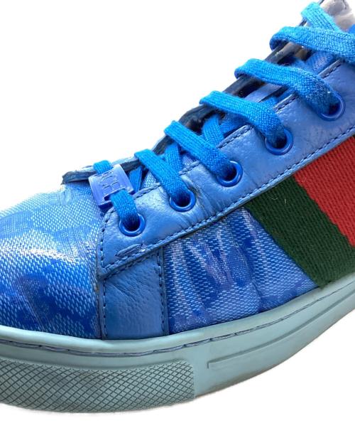 GUCCI（グッチ）GUCCI (グッチ) GGクリスタル エース スニーカー ブルー サイズ:7の古着・服飾アイテム