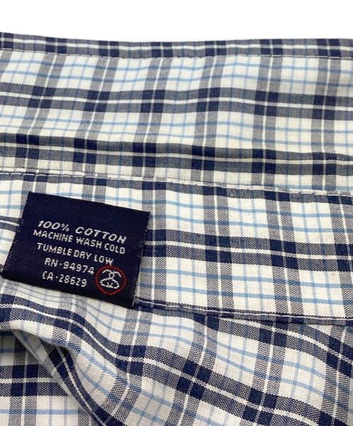 stussy（ステューシー）stussy (ステューシー) BDチェックシャツ / OLD 紺タグ ホワイト×ブルー サイズ:Lの古着・服飾アイテム