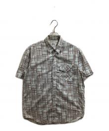 stussy（ステューシー）の古着「半袖チェックウエスタンシャツ / OLD 白タグ USA製 」｜グレー×ブルー