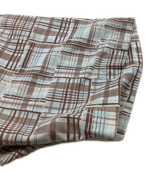 stussy（ステューシー）stussy (ステューシー) 半袖チェックウエスタンシャツ / OLD 白タグ USA製  グレー×ブルー サイズ:Lの古着・服飾アイテム