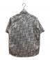 stussy (ステューシー) 半袖チェックウエスタンシャツ / OLD 白タグ USA製  グレー×ブルー サイズ:L：12000円