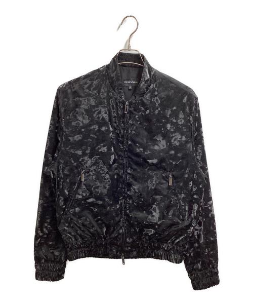 EMPORIO ARMANI（エンポリオ アルマーニ）EMPORIO ARMANI (エンポリオ アルマーニ) Camouflage Coated Bomber Jacket ブラック サイズ:XSの古着・服飾アイテム